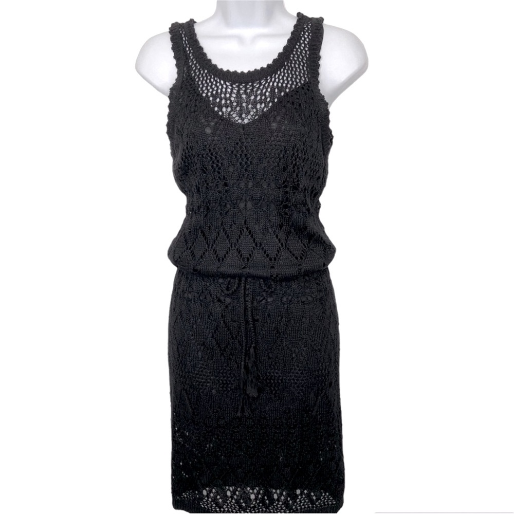 Victoria's Secret Black Crochet Dress